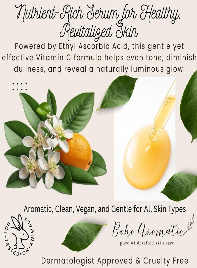 Boho Aromatic Vita C + Purslane BLOOM Serum – Brightening Vitamin C Face Serum with Purslane, Antioxidant & Hydrating Formula for Radiant Skin – Vegan & Cruelty-Free - Image 3